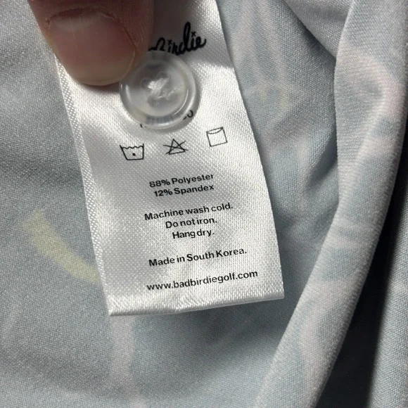NWT Bad Birdie Polo Azalea Collection Golf Shirt Mens M Geometric Floral MSRP$84 - Picture 5 of 5